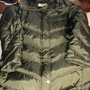 MK Women's Olive Puffer Jacket large